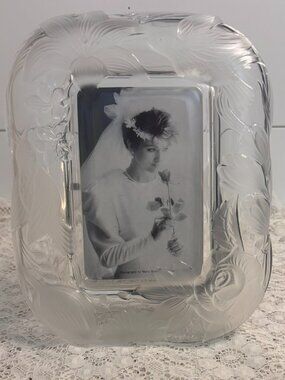 VTG Crystal Clear Signatures Japan Frosted Crystal Picture Frame